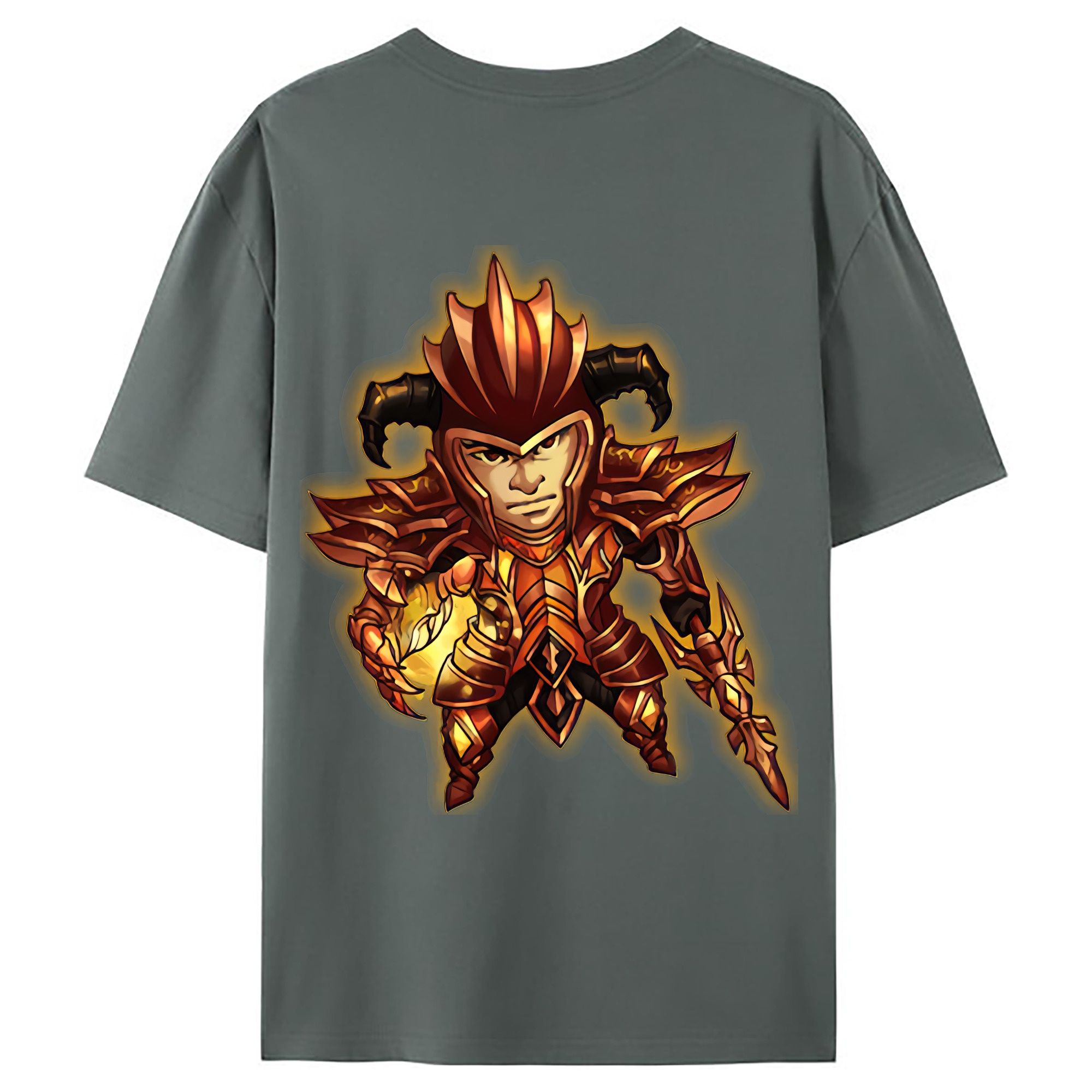 （画像用） リーグ・オブ・レジェンド League of Legends LOL 綿100％ メンズ半袖Tシャツ（バックプリント） 通気性